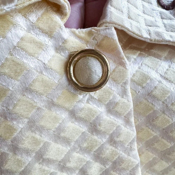 Vintage Textured Pastel PInk a line Button Down House Robe M - Picture 8 of 9